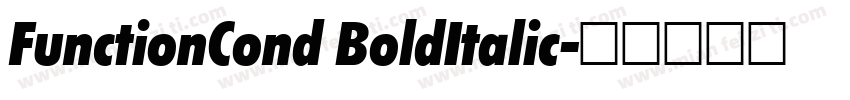 FunctionCond BoldItalic字体转换